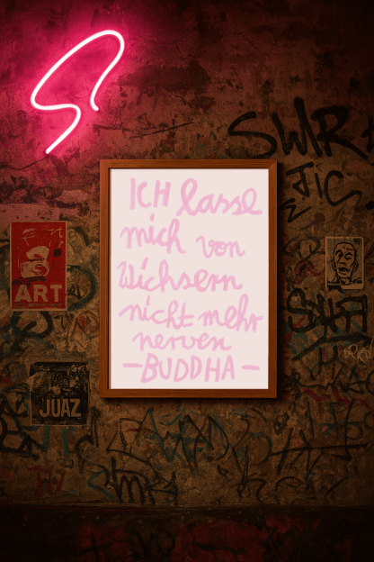 „Fuck Off, aber mit Stil – Buddha Kunstdruck“ – Bild 3