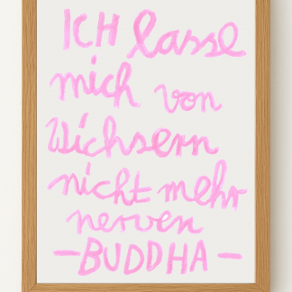 „Fuck Off, aber mit Stil – Buddha Kunstdruck“
