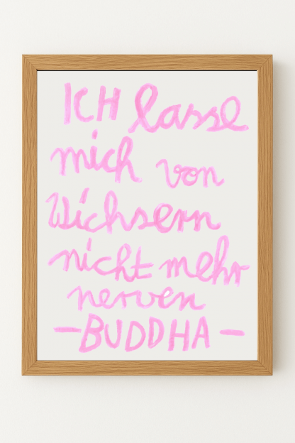 „Fuck Off, aber mit Stil – Buddha Kunstdruck“