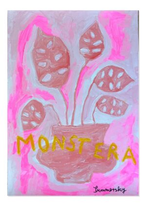 Monstera in Pink