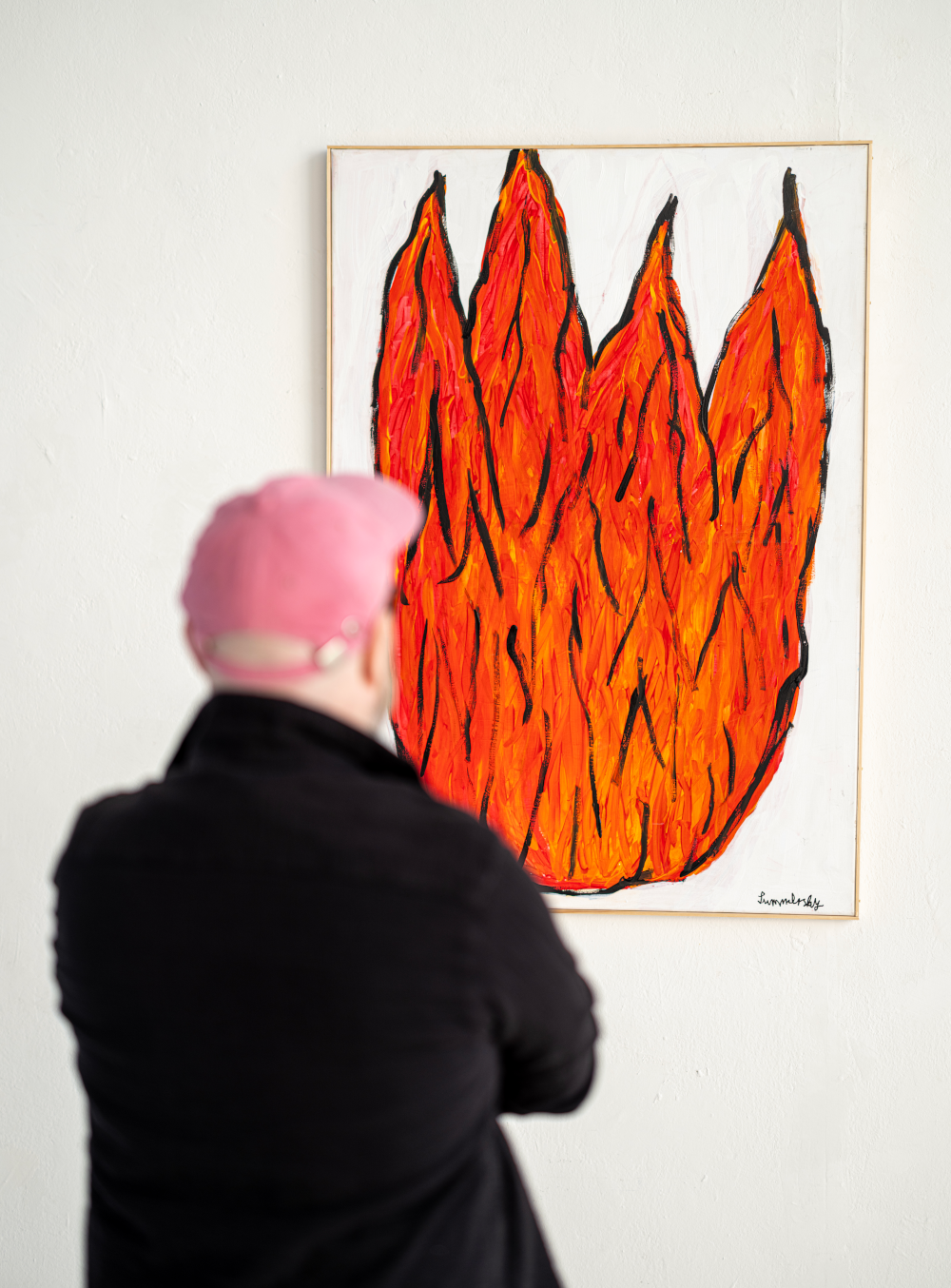 Feuerbild aus der Serie BURN! von Ivan Summersky, Acryl auf Leinwand